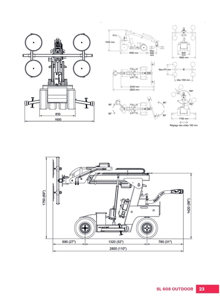 LOCATION DU ROBOT SMART LIFT 608 VENTOUSES VITRAGE